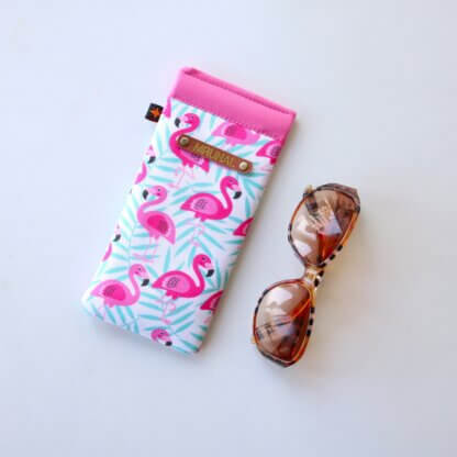 Flamingo Print Handmade Sunglasses Cover