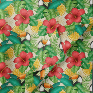 SKF15444 - Toco Toucan Hibiscus floral print