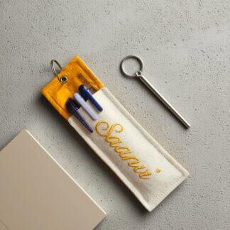 personalized embroidered pen holder