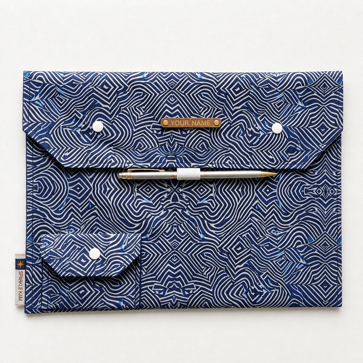 Abstract File Folder Indigo color main Image on white background