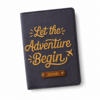 Men's Passport Cover | Personalized Travel Wallet | Let the Adventure Begin