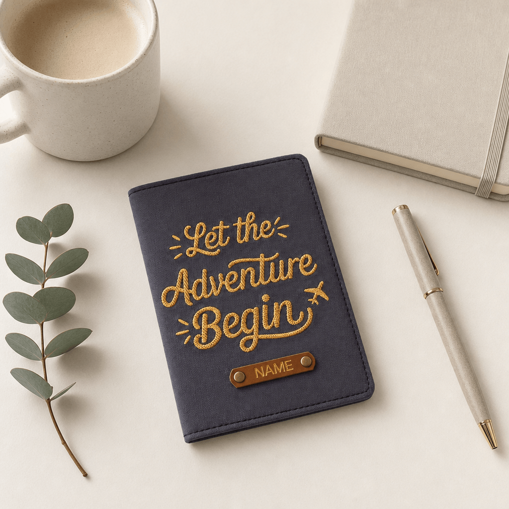 Men's Passport Cover | Personalized Travel Wallet | Let the Adventure Begin - Image 5