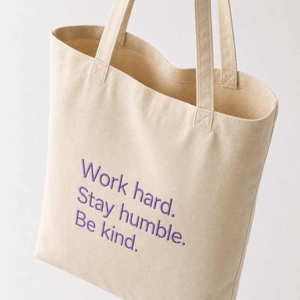 Custom Embroidered Tote Bag, Personalized Canvas Shoulder Bag
