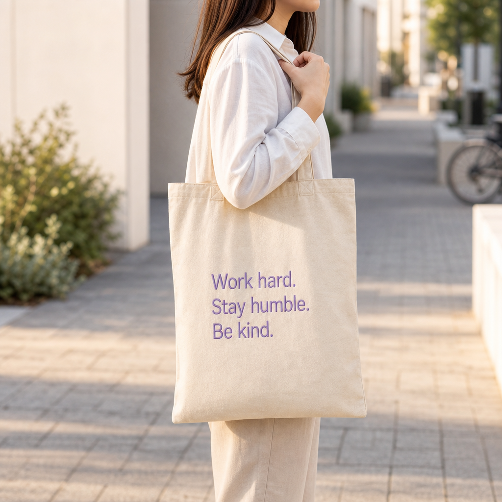 Custom Embroidered Tote Bag, Personalized Canvas Shoulder Bag