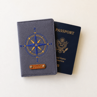 Compass Rose Men's Passport Cover | Personalized Travel Wallet