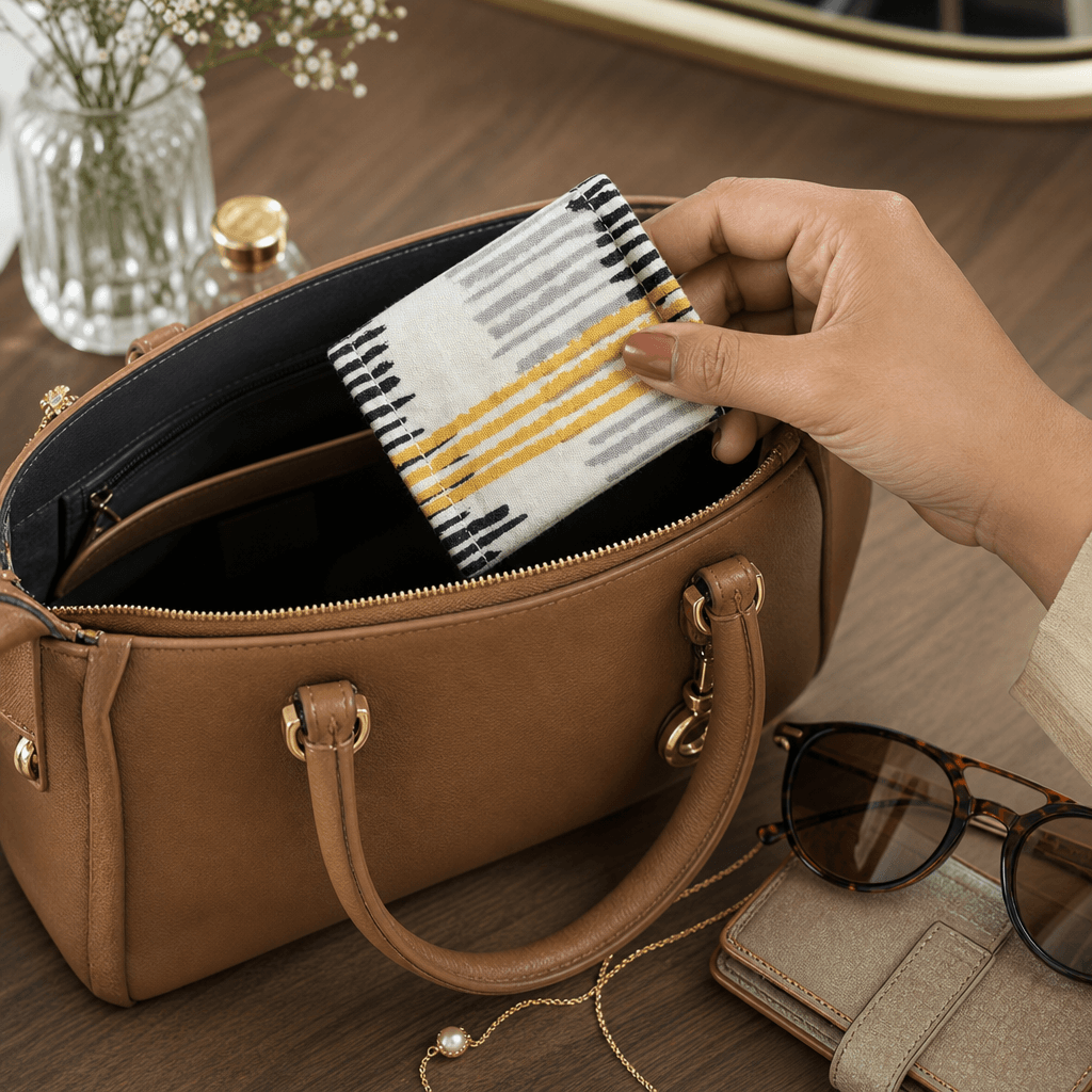 Pocket Jewellery Organizer – Foldable 4-Pocket Travel Case - Image 4